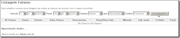 Listagem Faturas Listagem Faturas