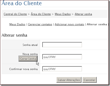 Alterar Senha Painel Cliente
