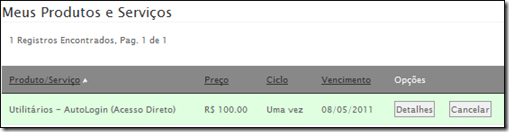 Botão Cancelar