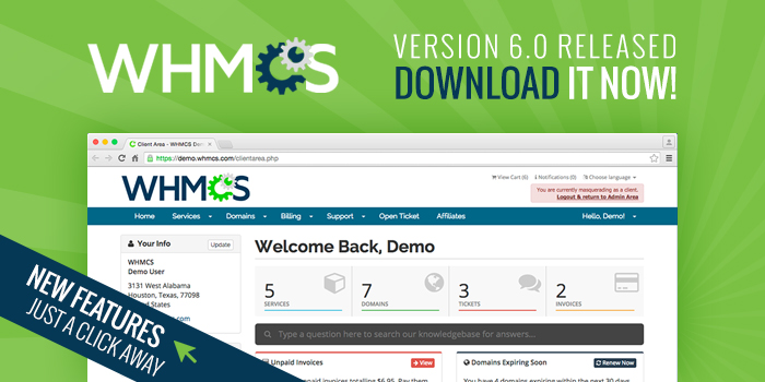 Lançamento WHMCS v6 (versão estável)