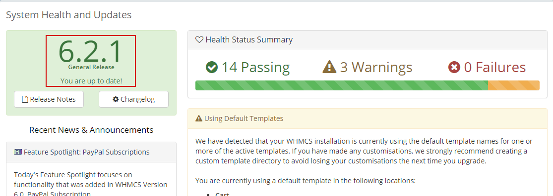 WHMCS v6.2.1